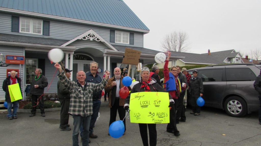 Non à la coupure de 36 de Postes Canada Courrier Frontenac